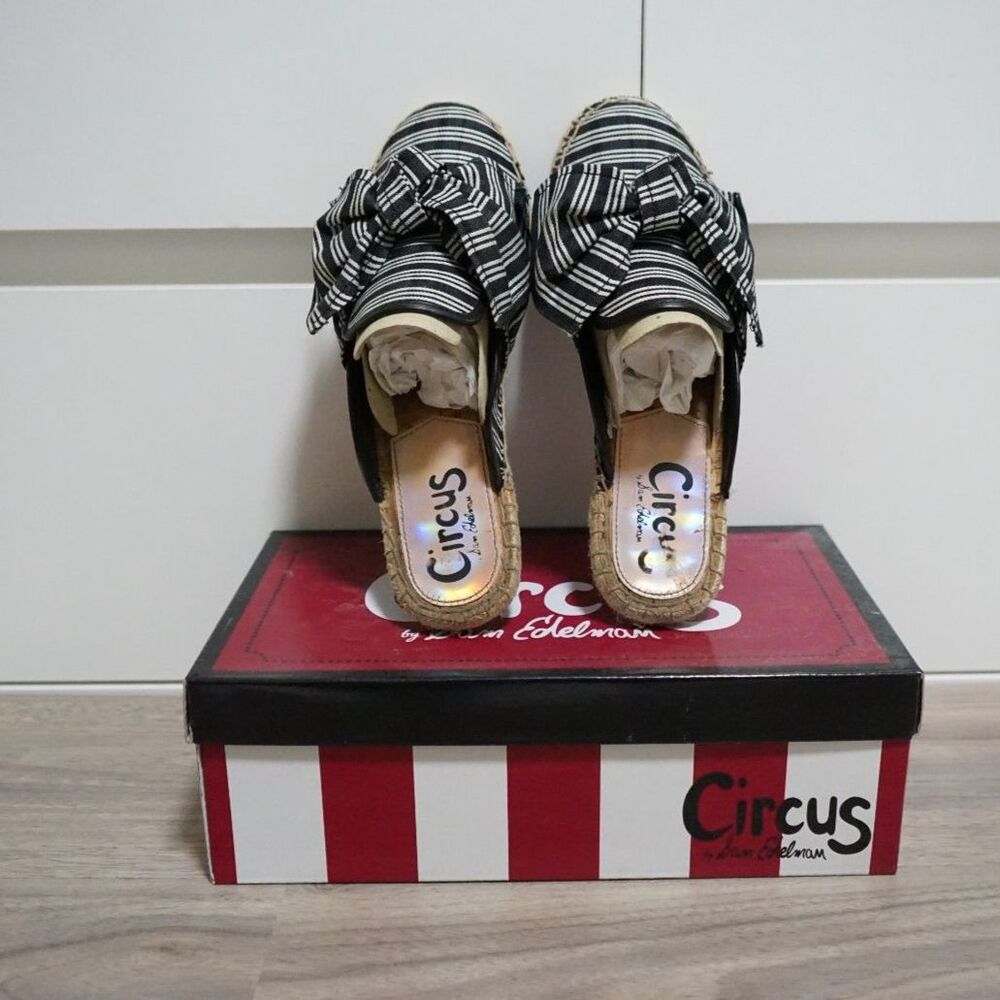 Circus by Sam Edelman Espadrilles Slip On Slides Black and White Size 7